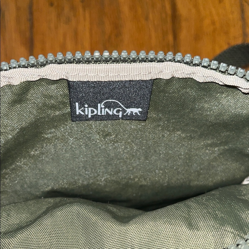 Kipling Olive Green Adjustable Crossbody Organizer Bag - Picture 9 of 15
